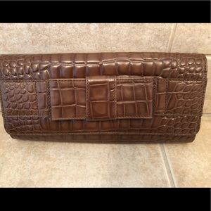 Michael kors Embossed leather bow clutch